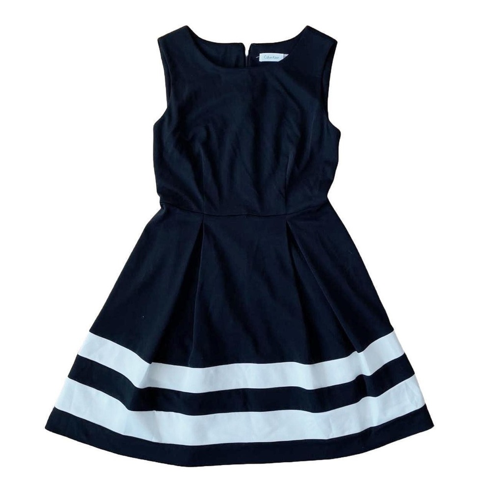 Black Calvin Klein flared dress